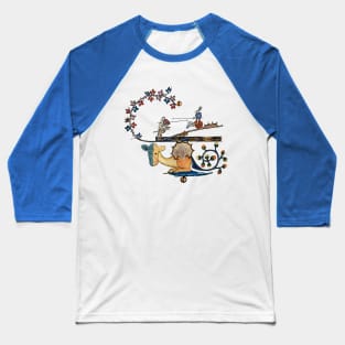 WEIRD MEDIEVAL BESTIARY WAR Between Dog and Killer Rabbit on the Dragon Baseball T-Shirt